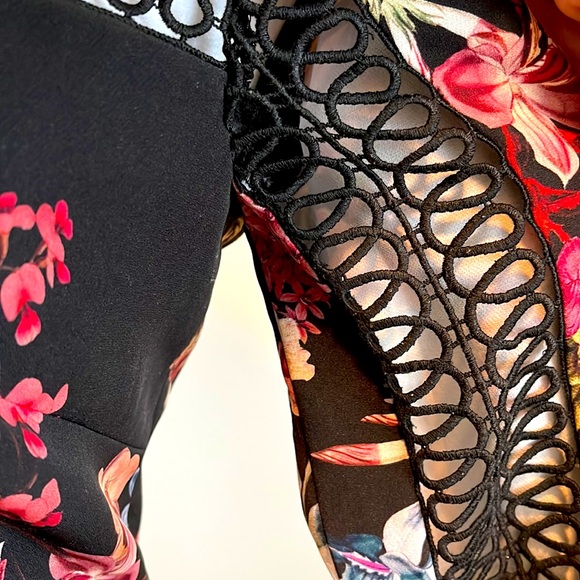 Antonio Melani Delia Floral Sheath in Black size 0 - Picture 9 of 14